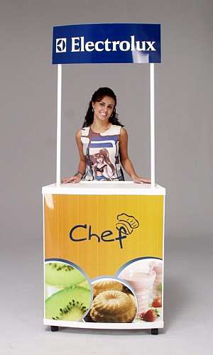 Balcão desmontável para degustação Balcão desmontável para degustação