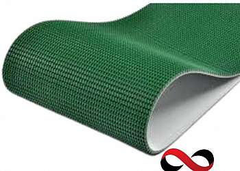 Correia pvc verde corrugada Correia pvc verde corrugada